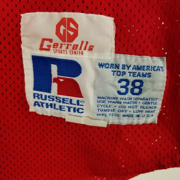 Vintage Cardinals Basketball Jersey #33 Russell Athletic Size 38 Red White Blue - Picture 3 of 5